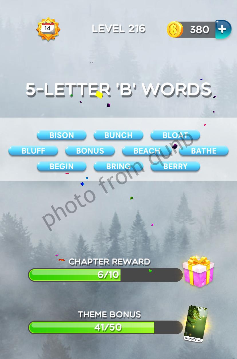 Word Crush Level 216 » Qunb