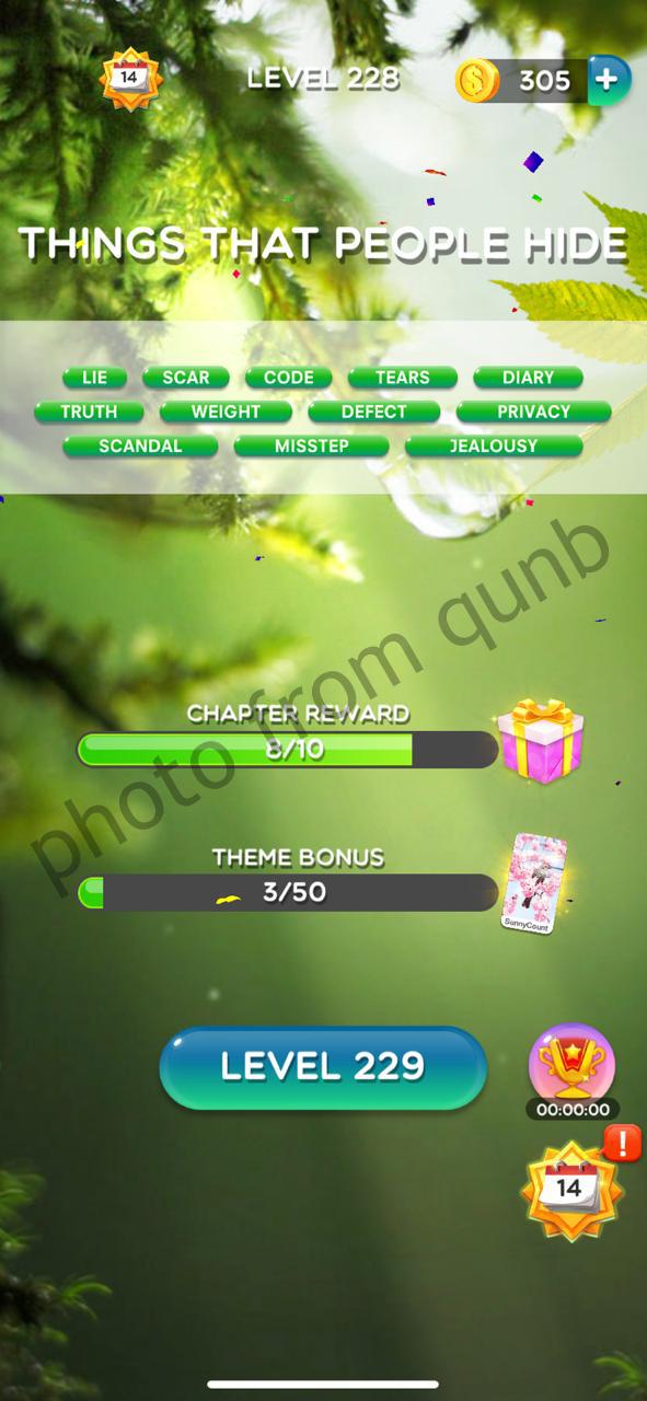 Word Crush Level 228 » Qunb