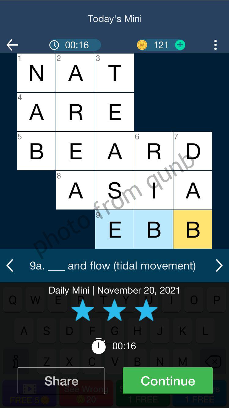 Daily Themed Mini Crossword November 20 2021 2 Qunb Daily Themed Mini Crossword November 20 2021 2 Qunb