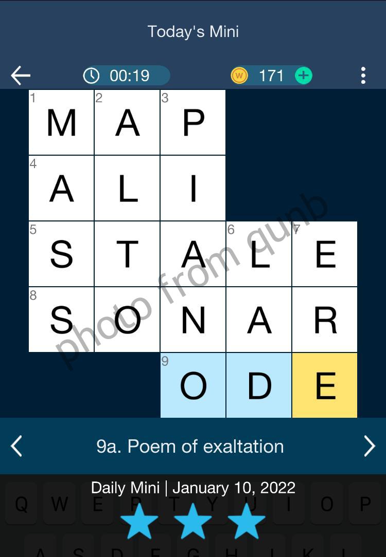 Daily Themed Mini Crossword January 10 2022 Qunb Daily Themed Mini Crossword January 10 2022 Qunb