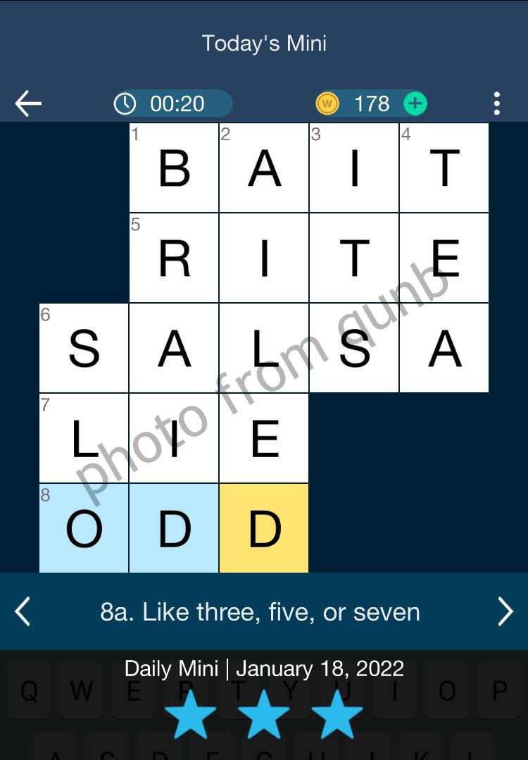 Daily Themed Mini Crossword January 18 2022 Qunb