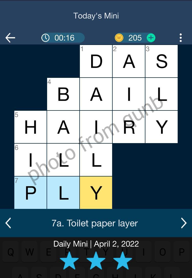 Daily Themed Mini Crossword April 2 2022 Answers