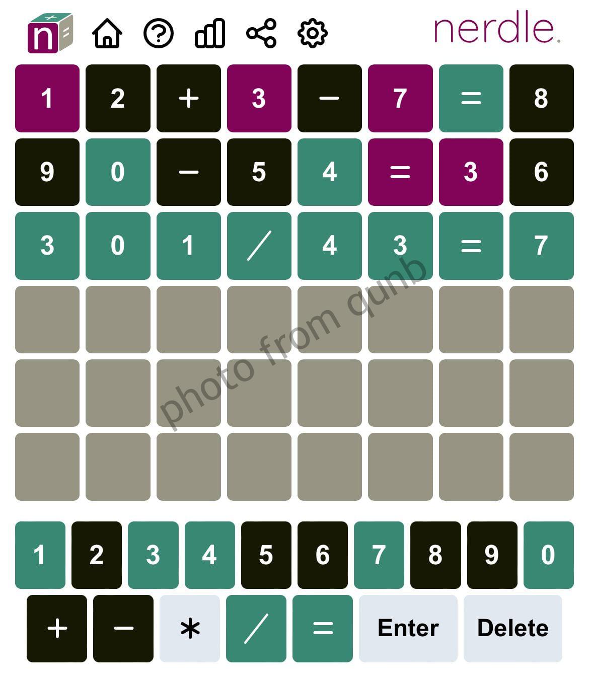 Nerdle May 22 Qunb