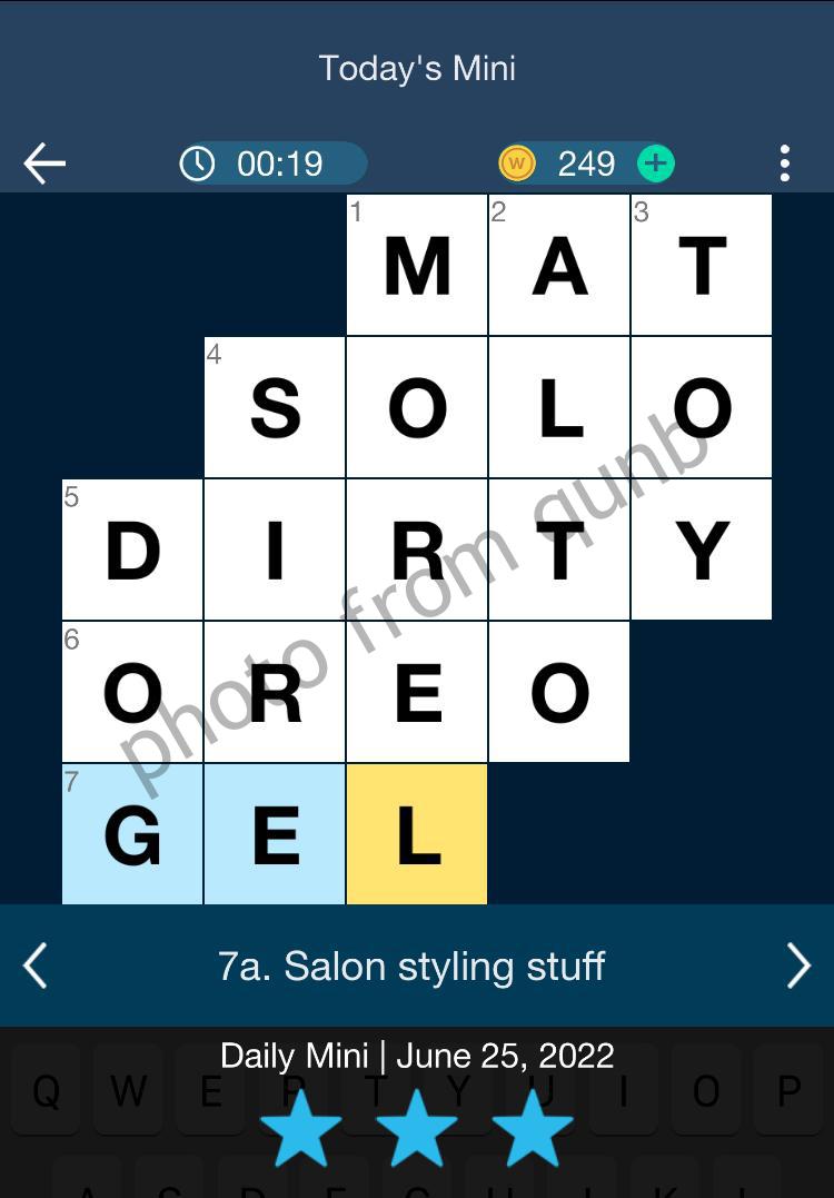 Daily Themed Mini Crossword June 25 2022 Answers