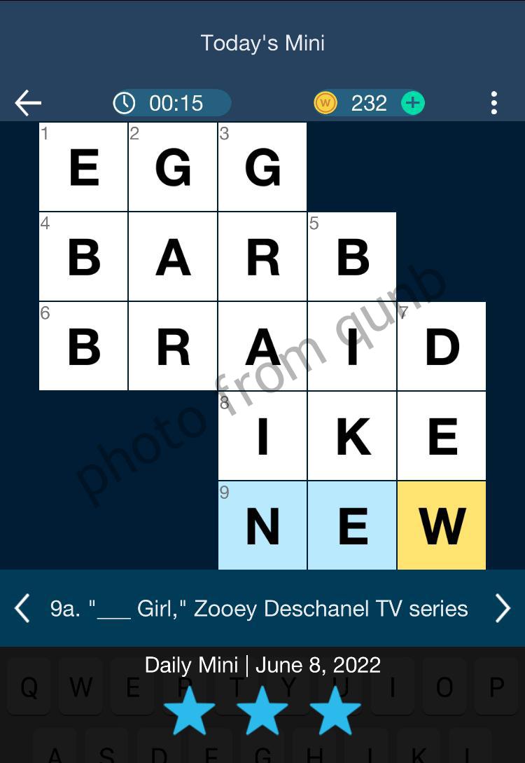Daily Themed Mini Crossword June 8 2022 Answers Qunb