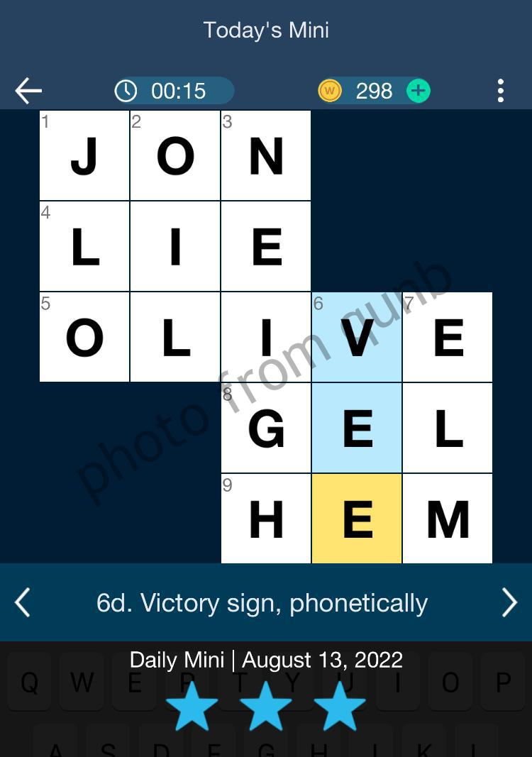 Daily Themed Mini Crossword August 13 2022 Answers Qunb