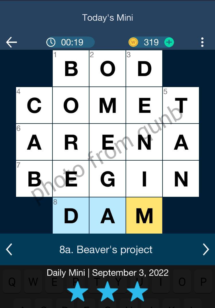 Daily Themed Mini Crossword September 3 2022 Answers Qunb