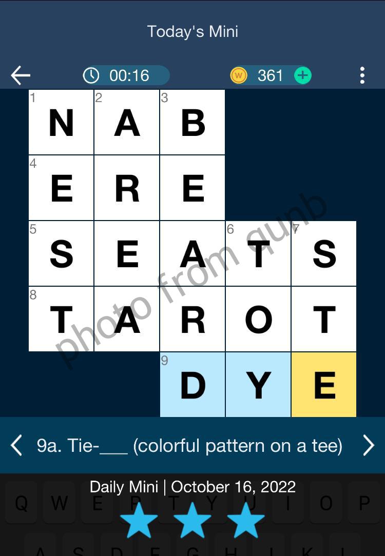 Daily Themed Mini Crossword October 16 2022 Answers