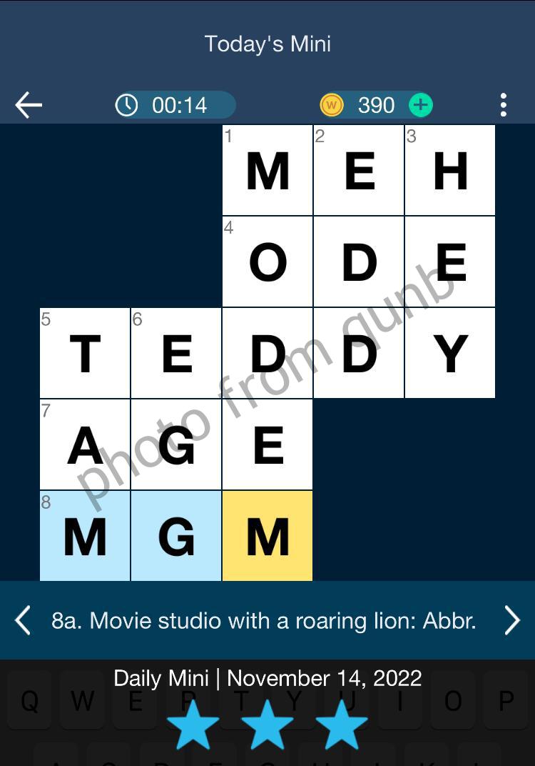 Daily Themed Mini Crossword November 14 2022 Answers Daily Themed Mini Crossword November 14 2022 Answers