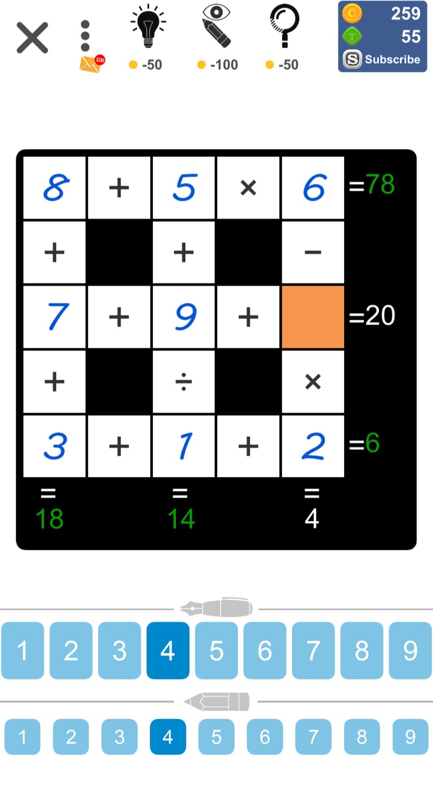 Puzzle Page Cross Sum April 9 2023 Qunb