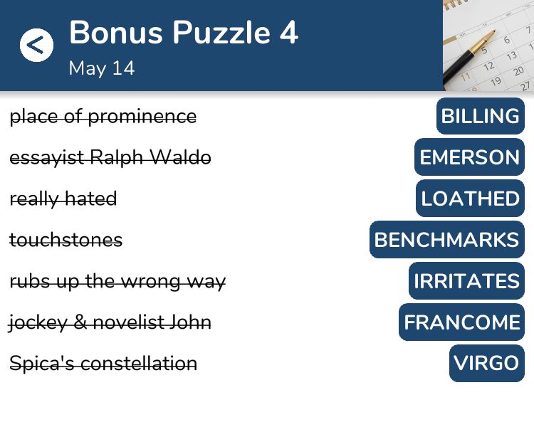 7 Little Words May 14 2023 Answers All In One Page