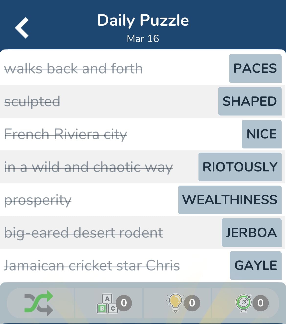 7 Little Words March 16 2024