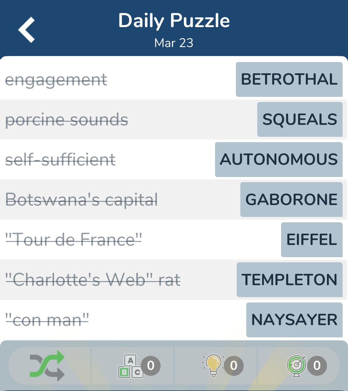 7 Little Words March 23 2024