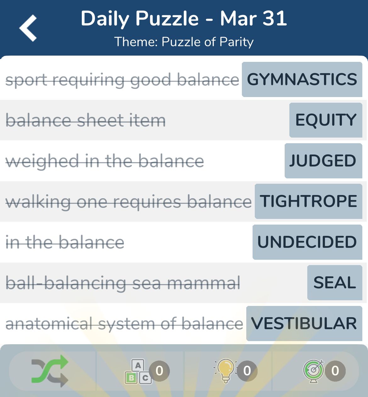 7 Little Words March 31 2024