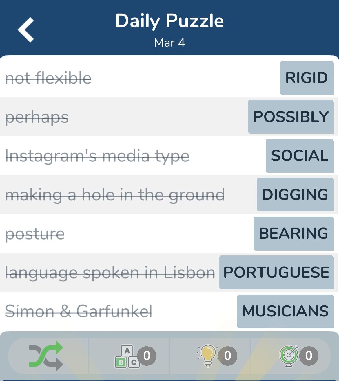 7 Little Words March 4 2024