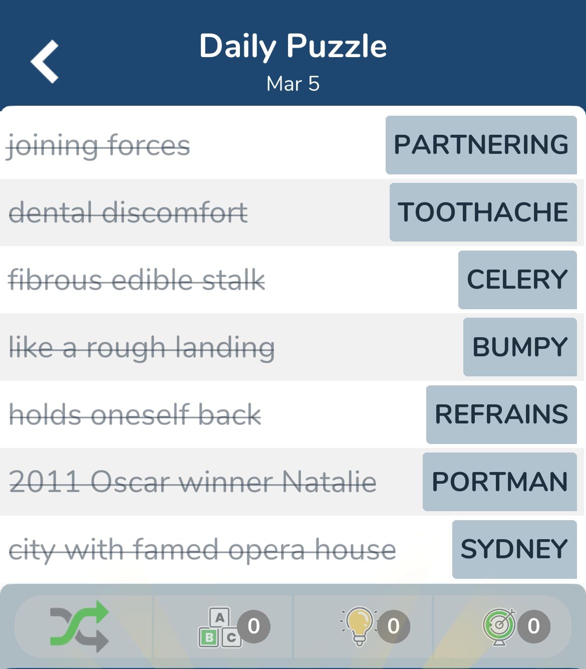 7 Little Words March 5 2024