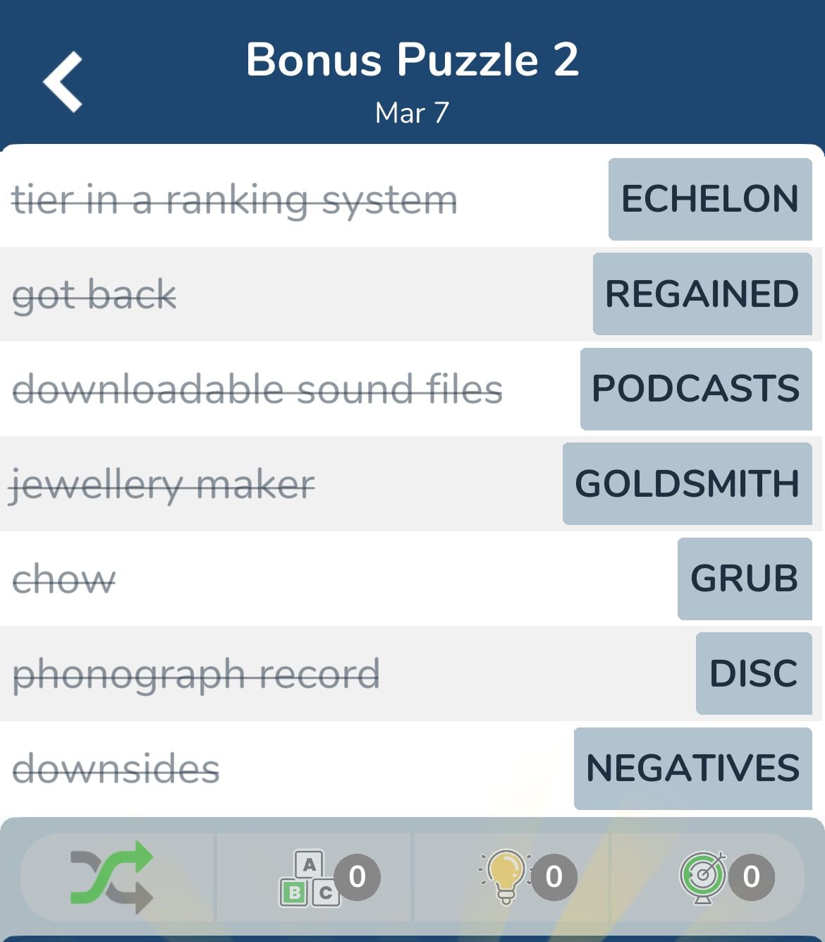 7 Little Words March 7 2024 Bonus 2