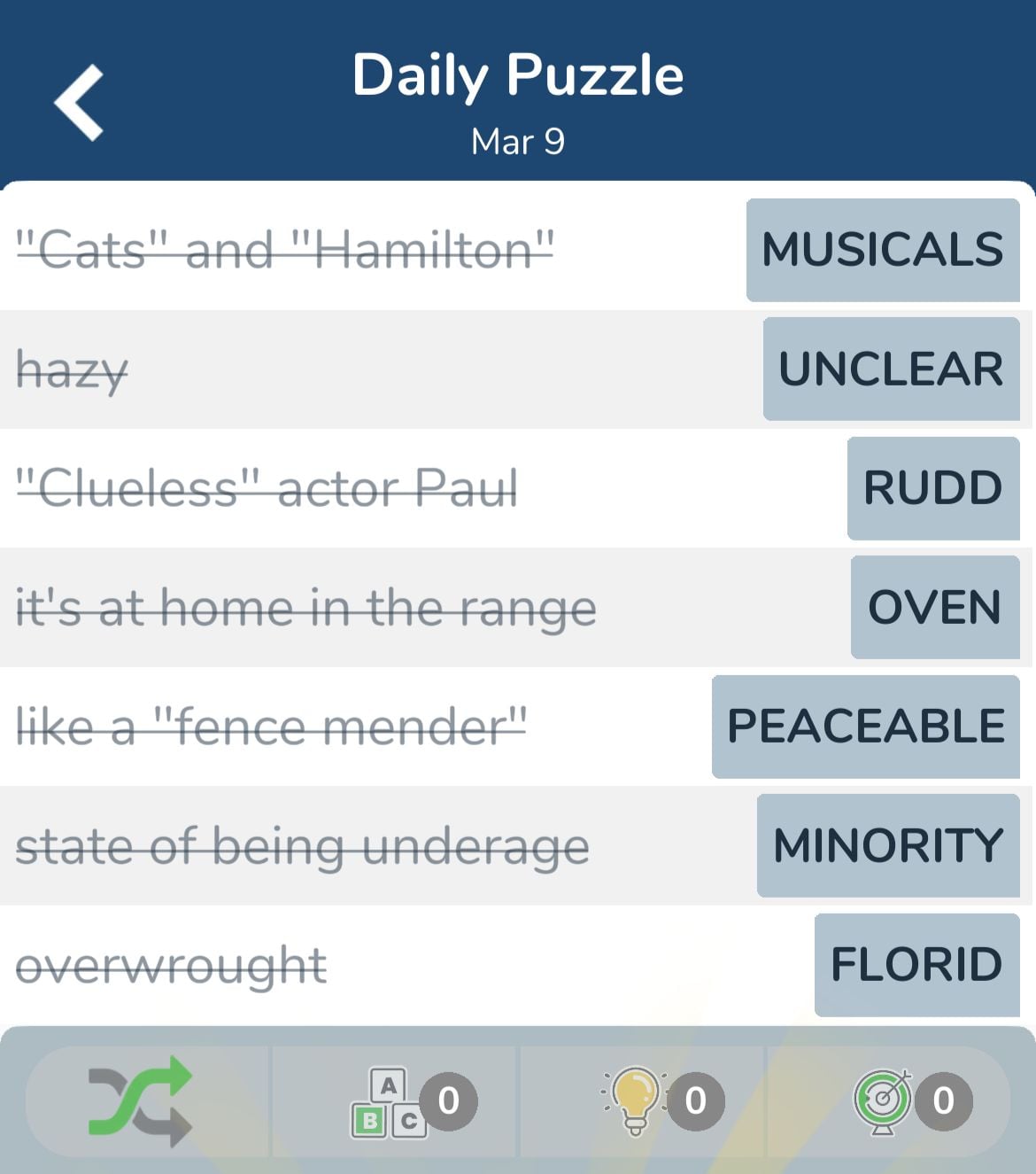 7 Little Words March 9 2024