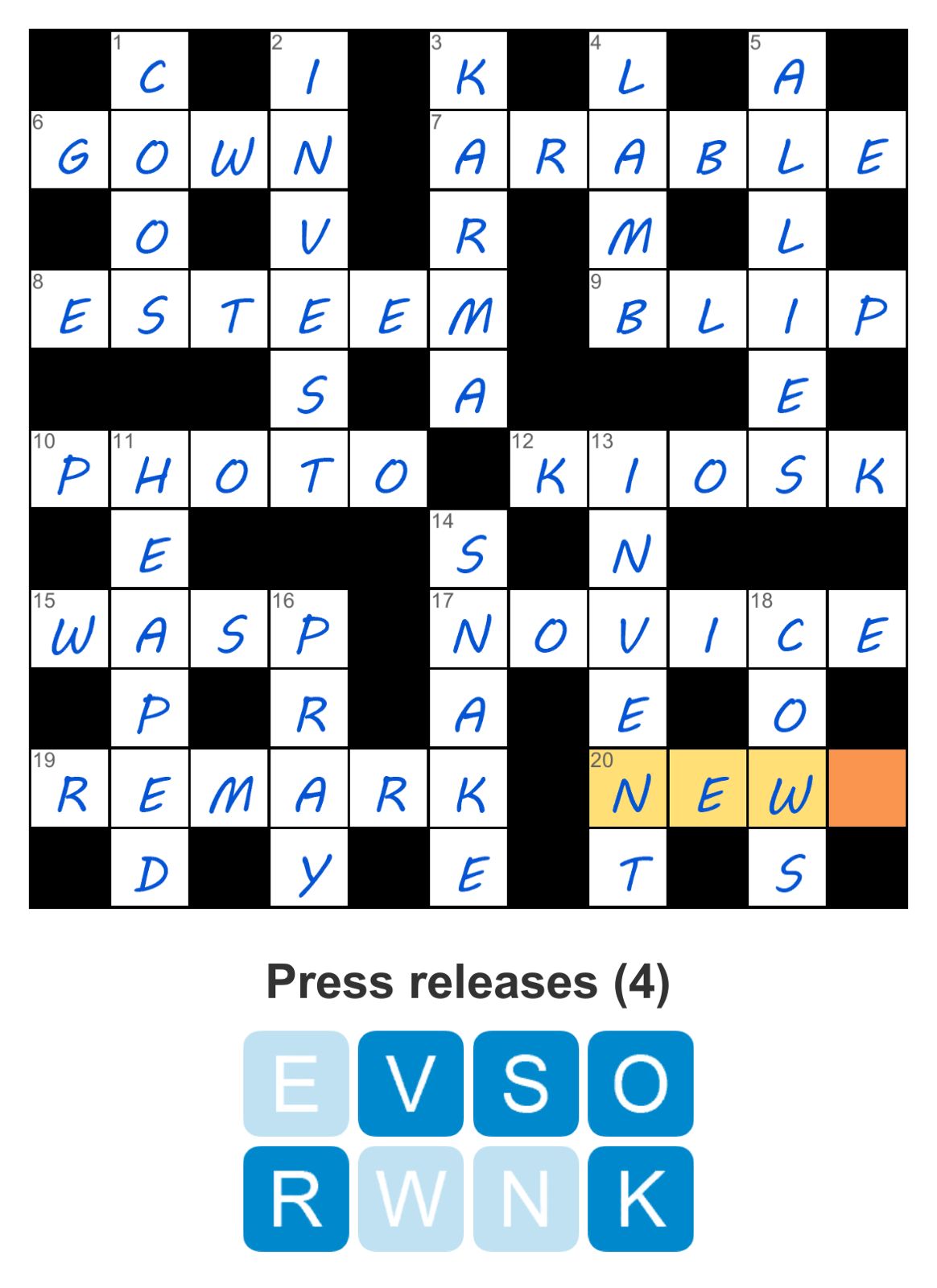 Puzzle Page Crossword March 22 2024