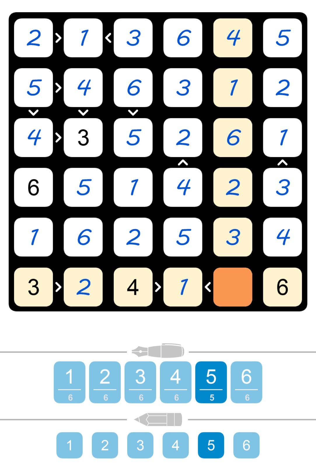 Puzzle Page Futoshiki March 15 2024
