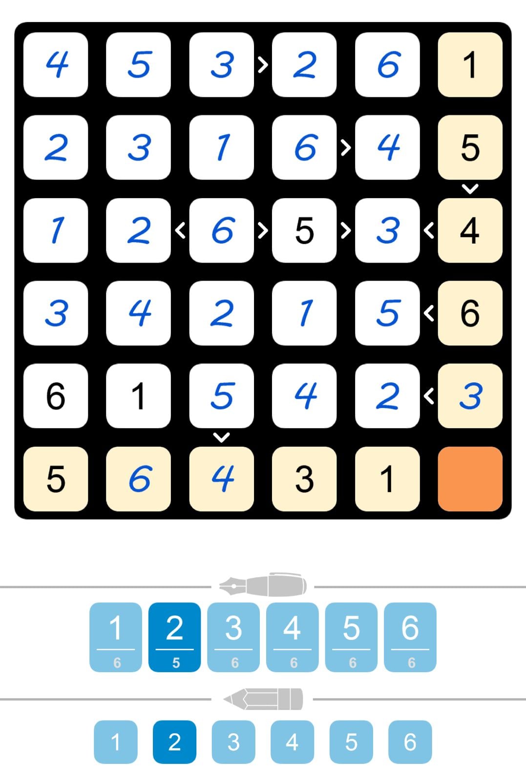 Puzzle Page Futoshiki March 23 2024