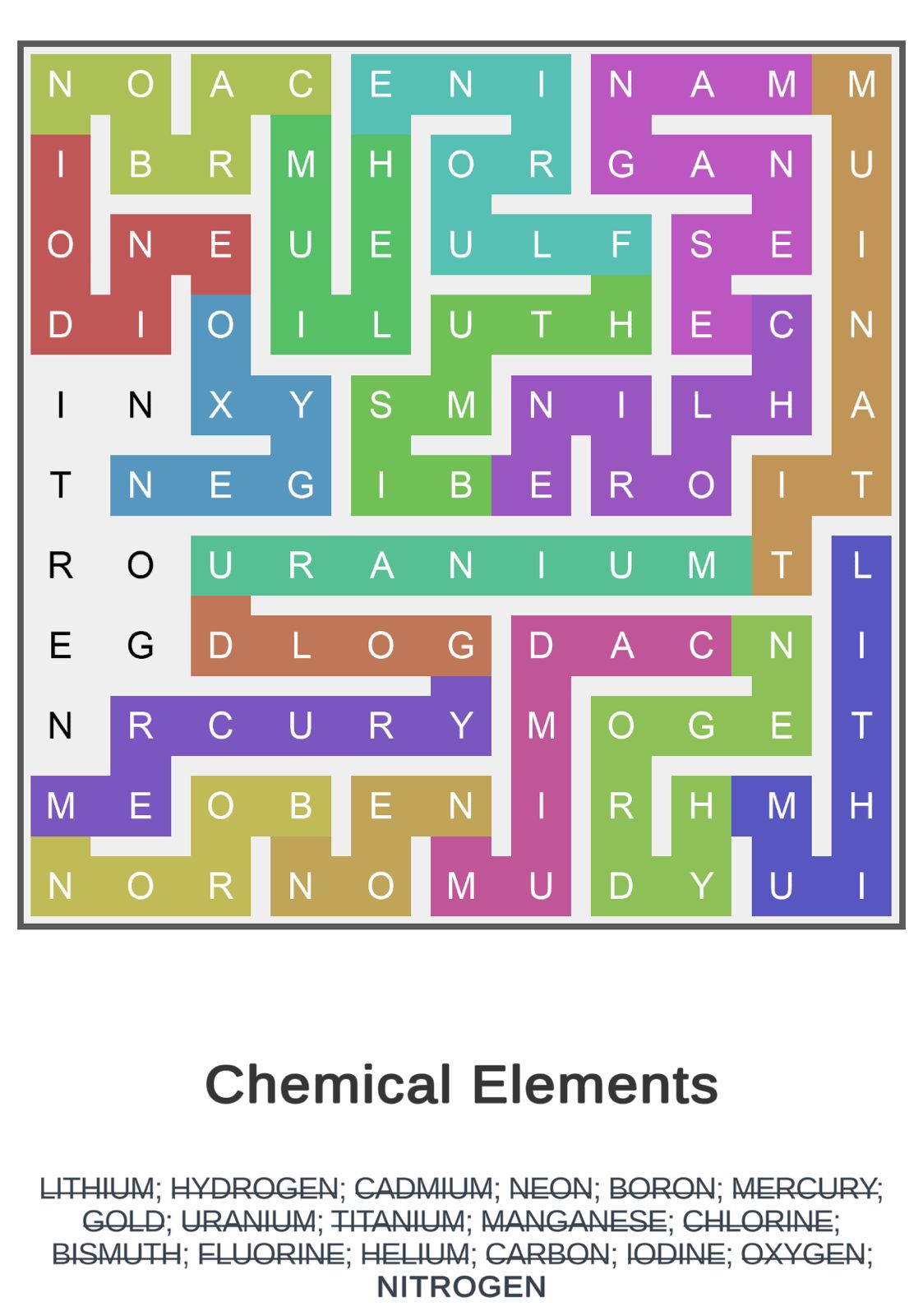 Puzzle Page Word Snake March 16 2024