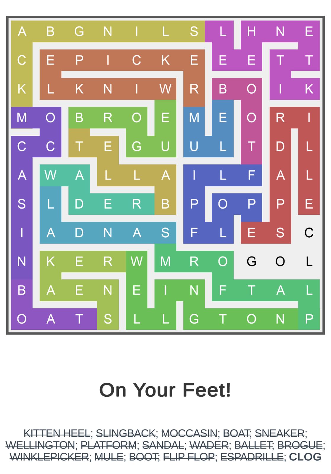 Puzzle Page Word Snake March 30 2024