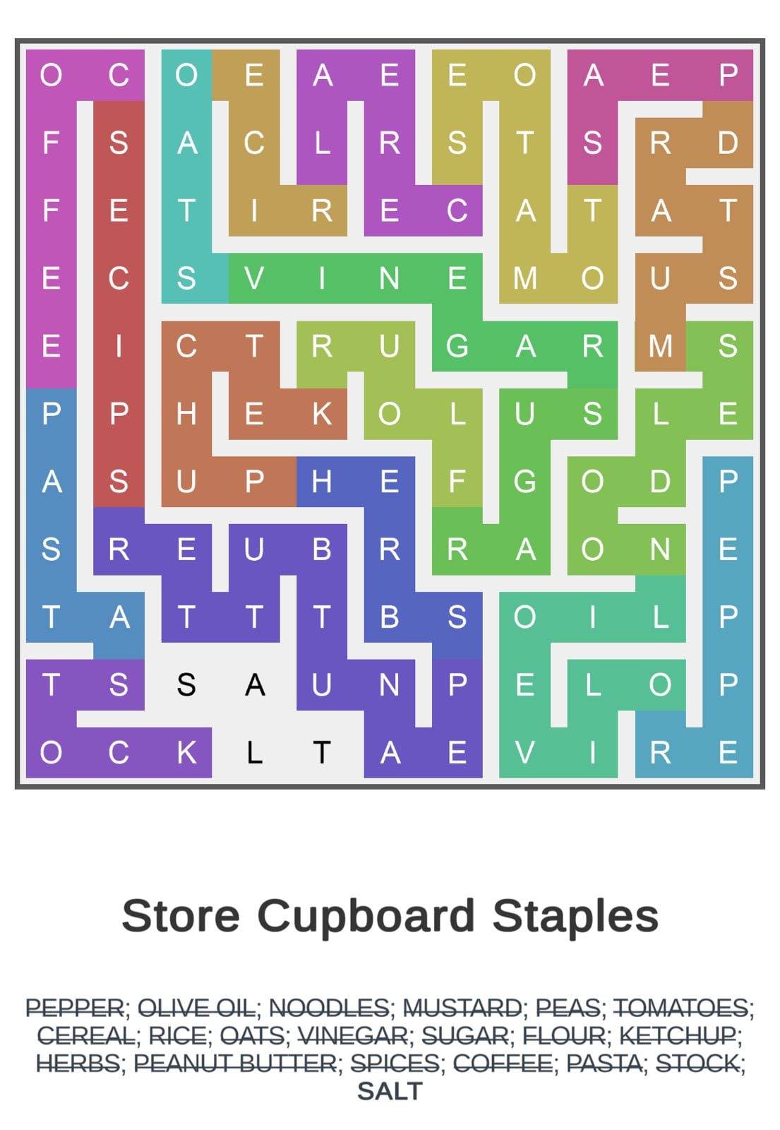 Puzzle Page Word Snake March 9 2024