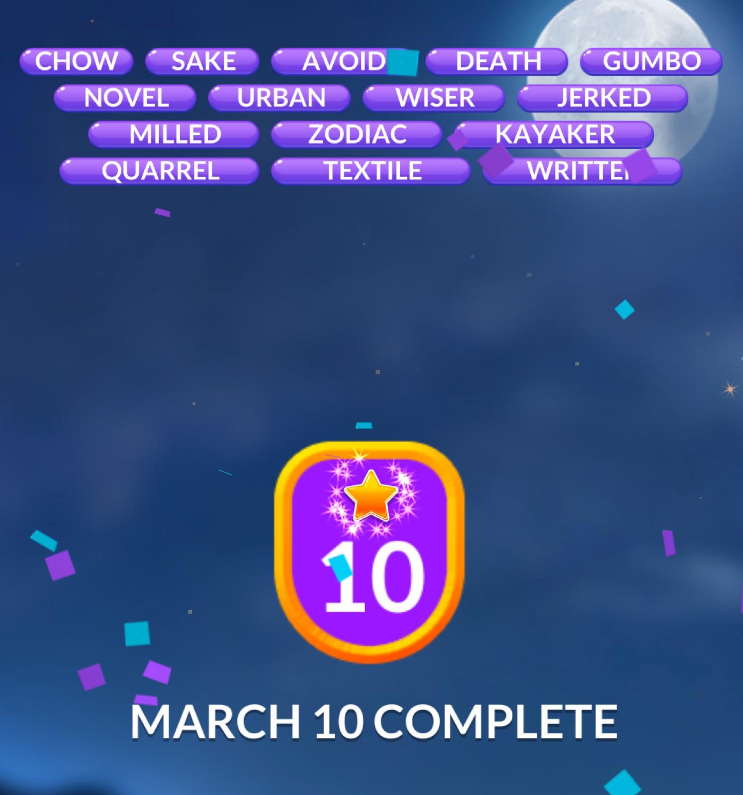 Word Stacks Daily Puzzle March 10 2024 Answers
