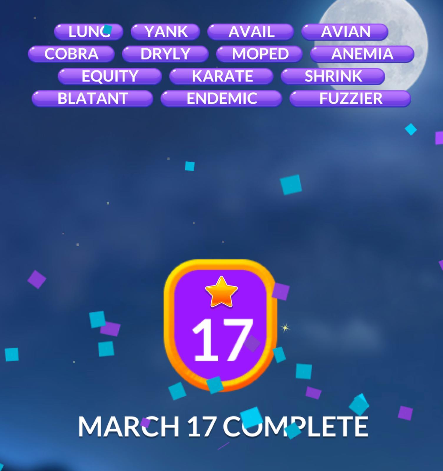 Word Stacks Daily Puzzle March 17 2024 Answers