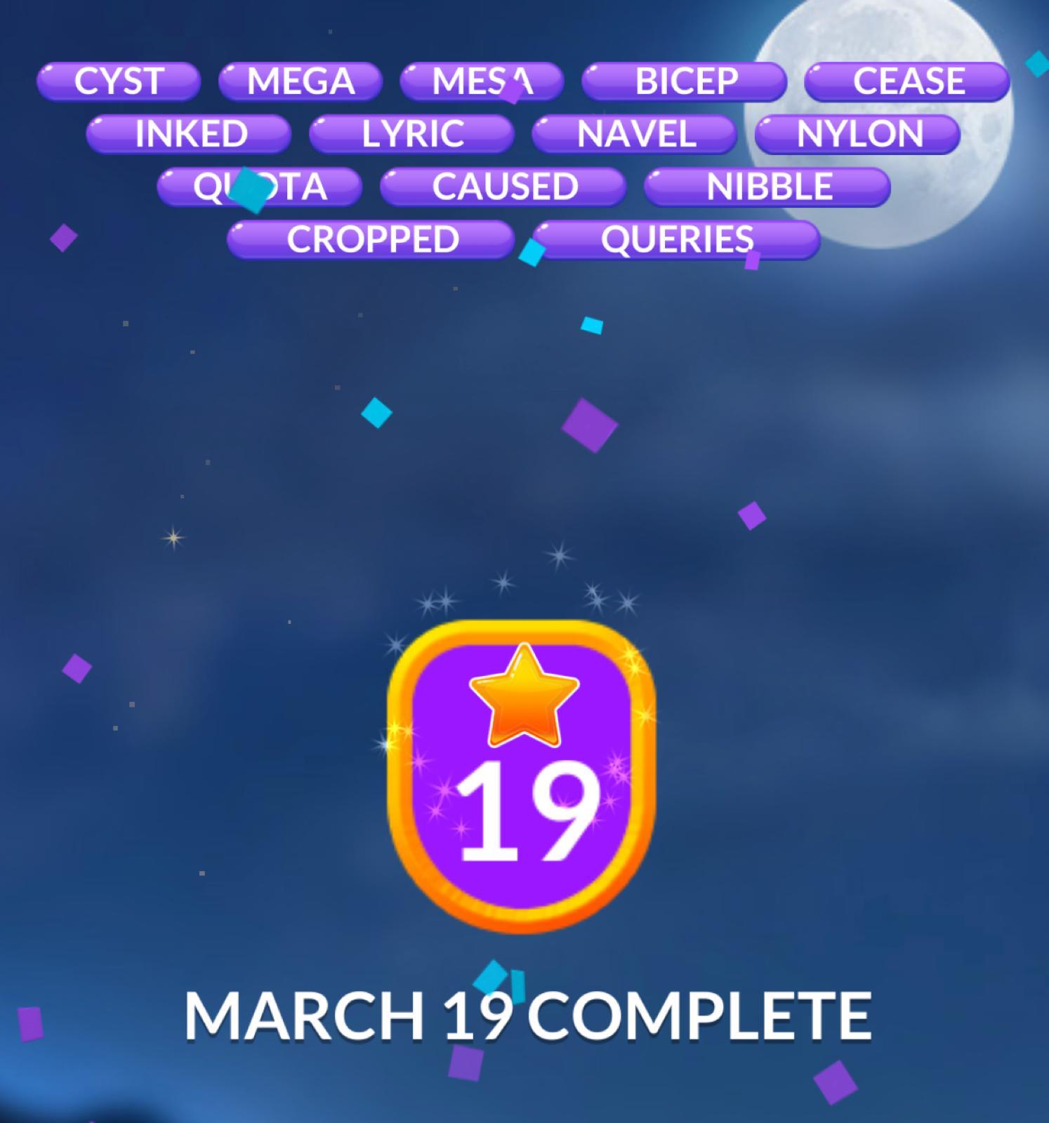 Word Stacks Daily Puzzle March 19 2024 Answers