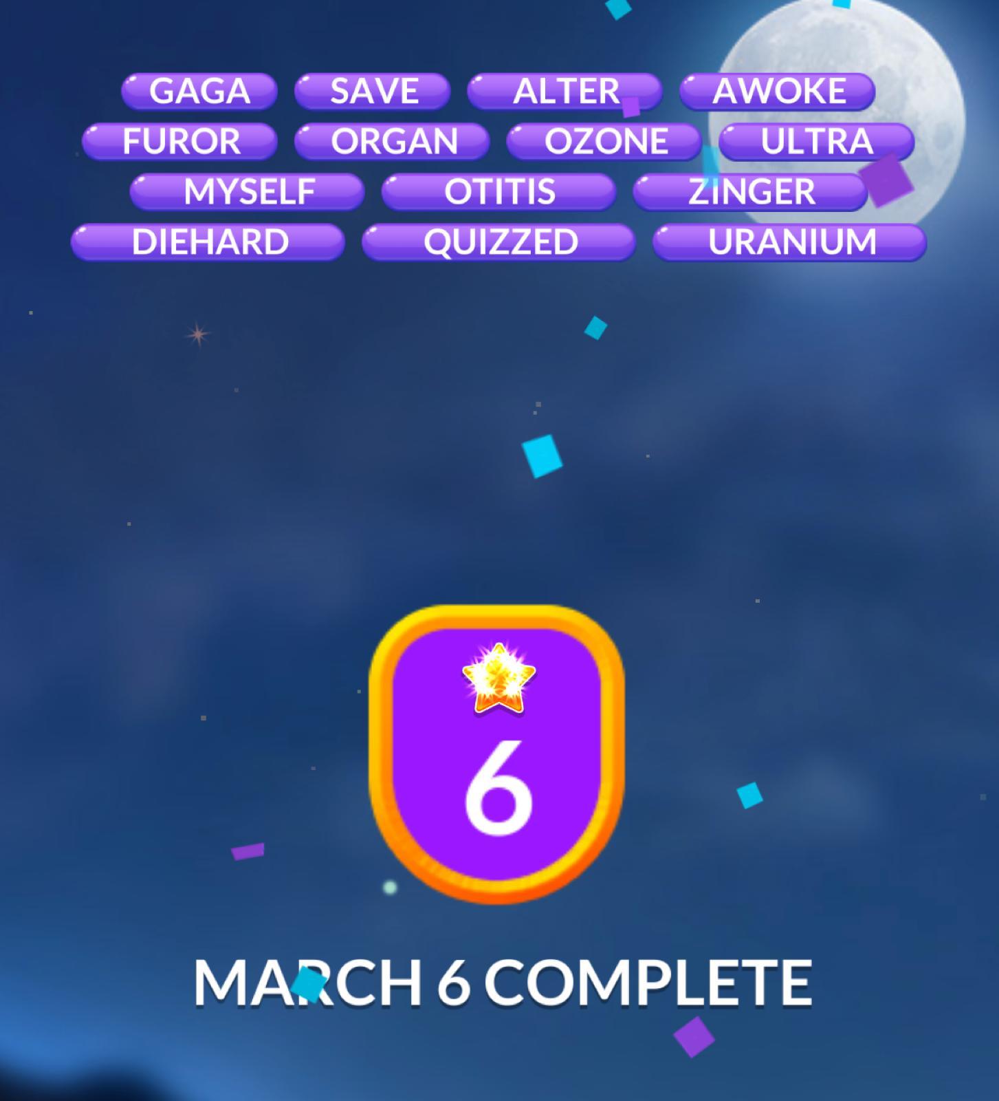 Word Stacks Daily Puzzle March 6 2024 Answers