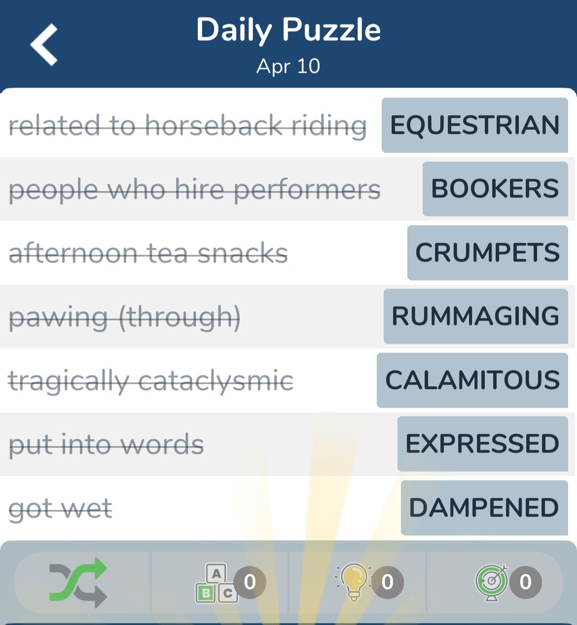 7 Little Words April 10 2024