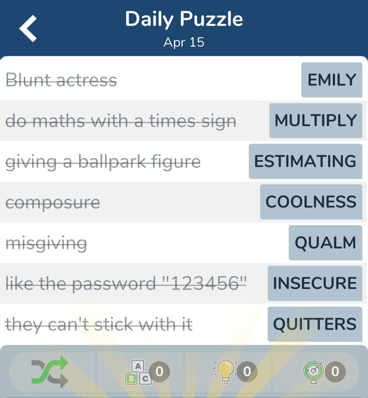 7 Little Words April 15 2024