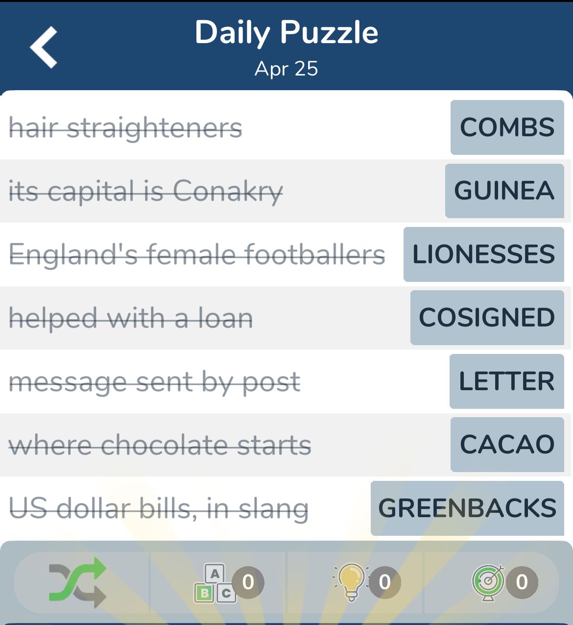 7 Little Words April 25 2024