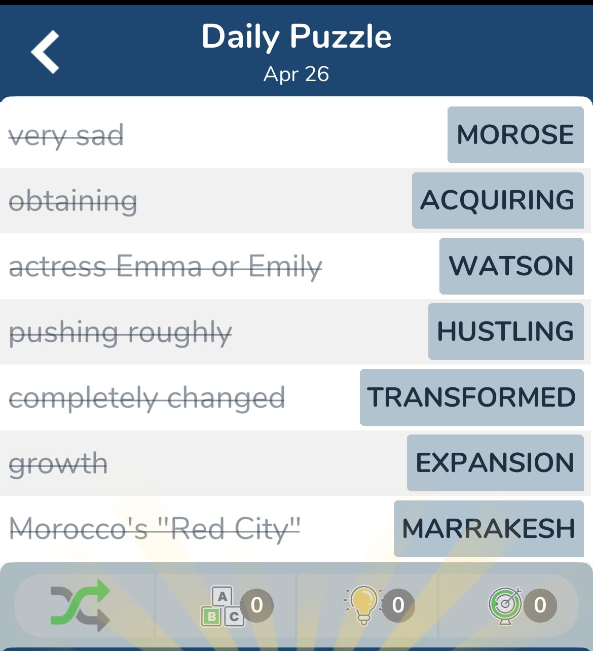 7 Little Words April 26 2024