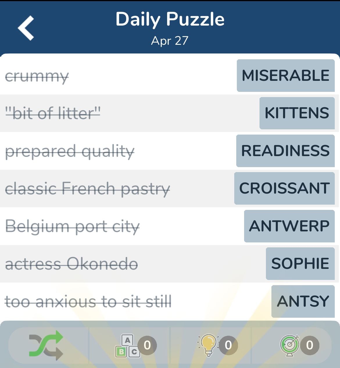 7 Little Words April 27 2024
