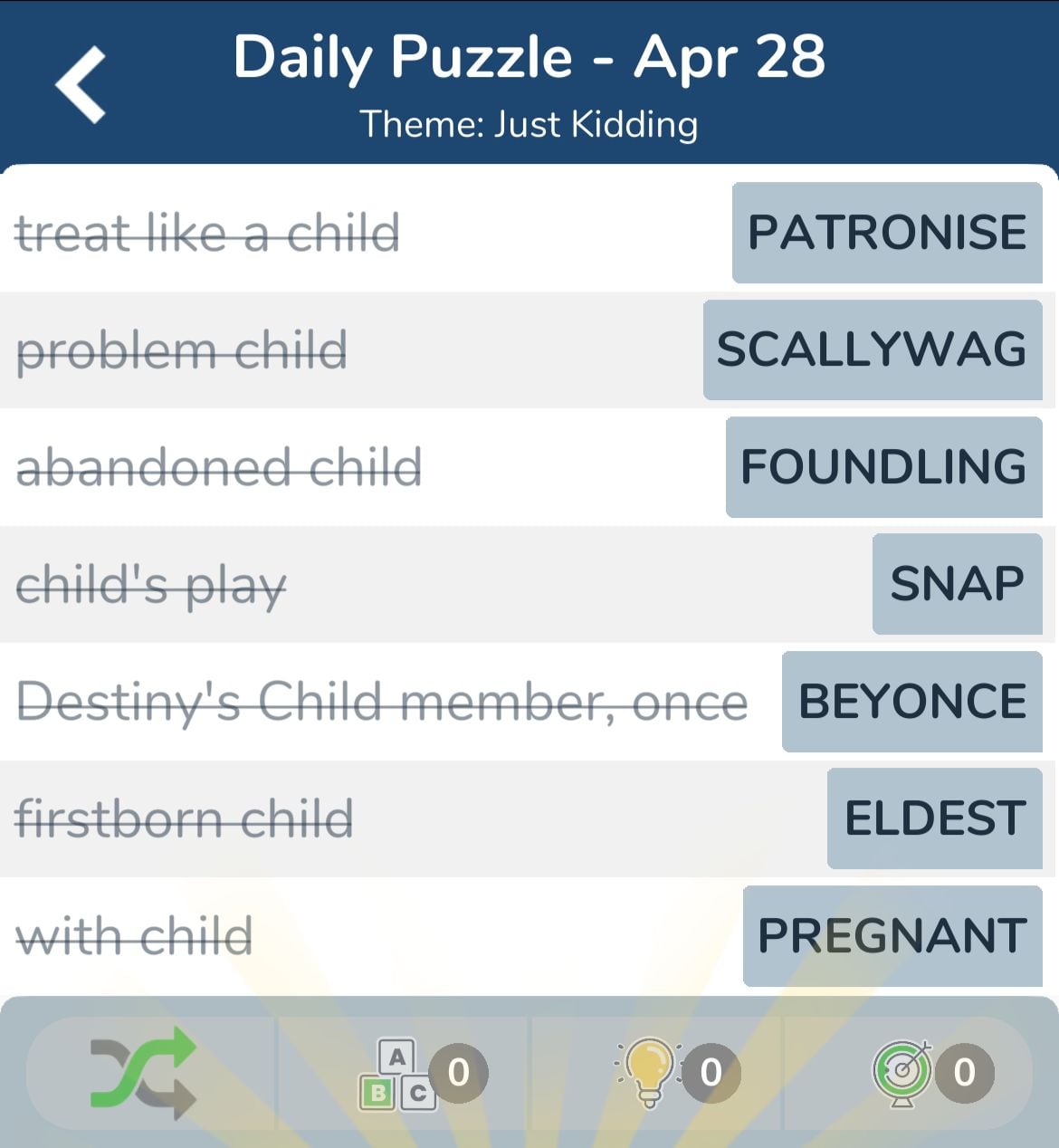 7 Little Words April 28 2024