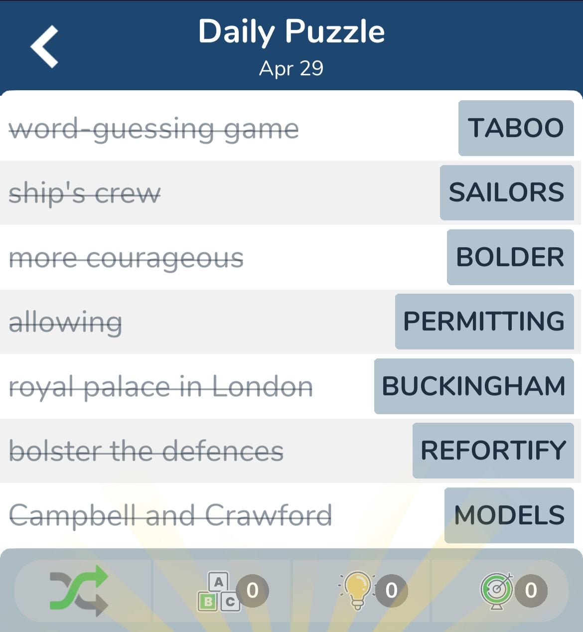 7 Little Words April 29 2024