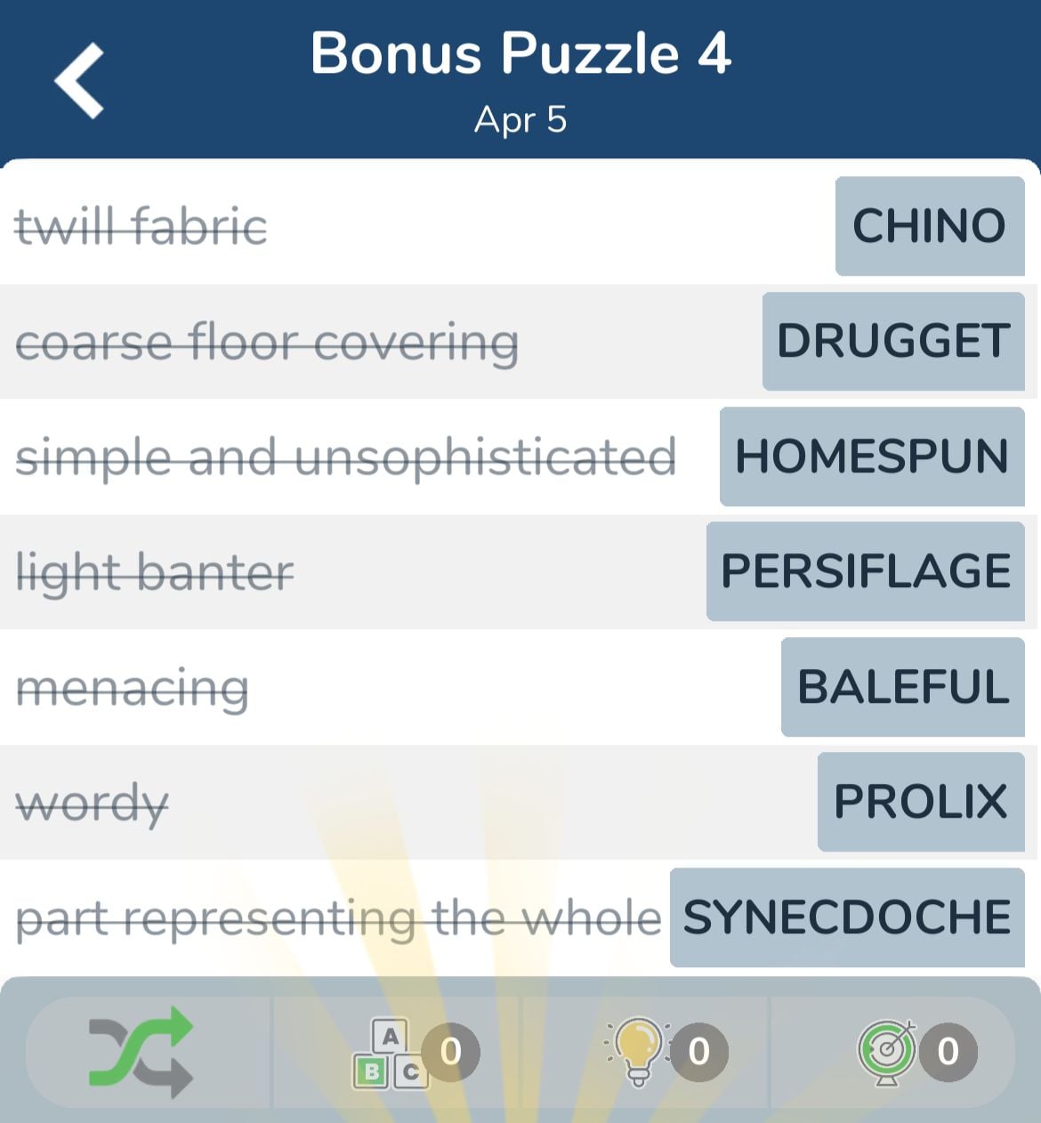 7 Little Words April 5 2024 Bonus 4 7 Little Words April 5 2024 Bonus 4