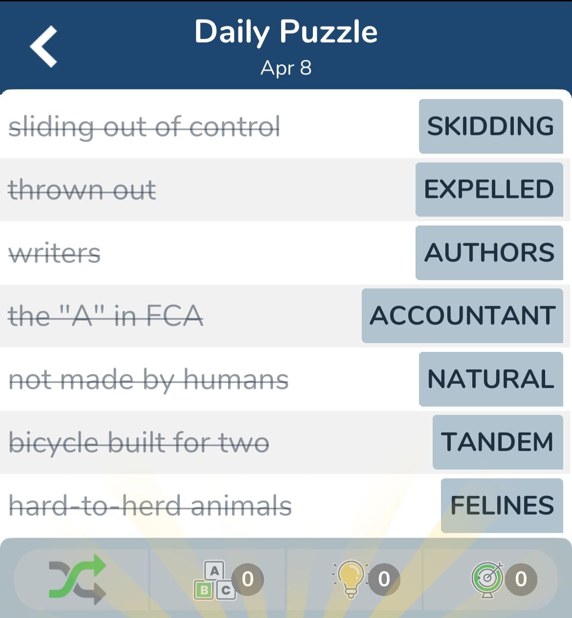 7 Little Words April 8 2024