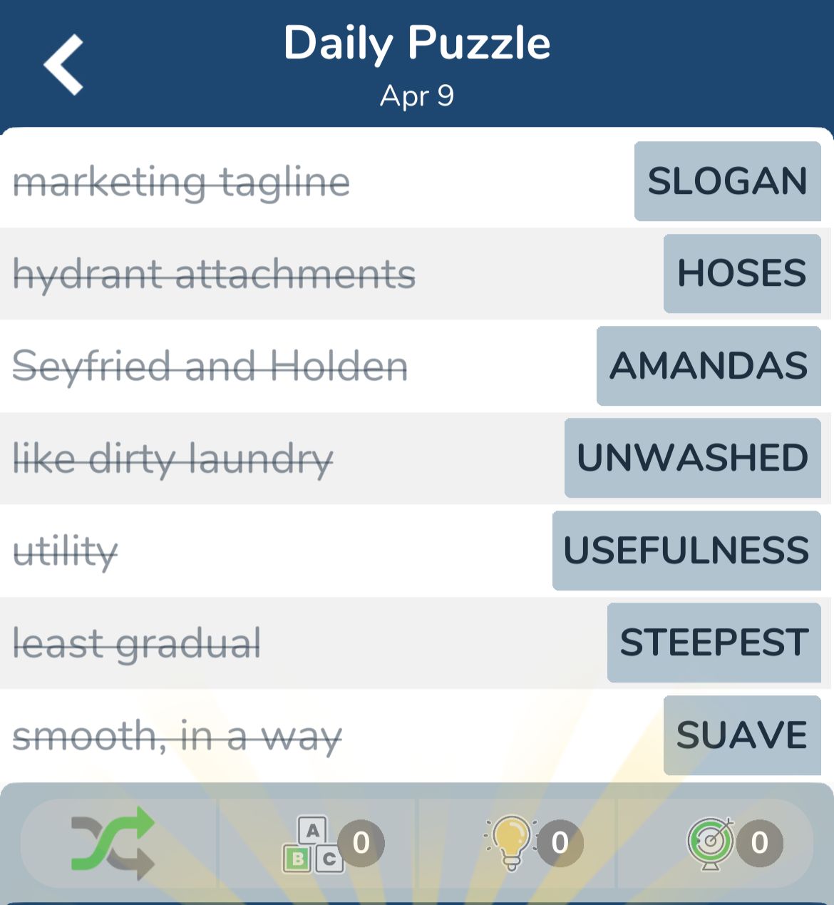 7 Little Words April 9 2024