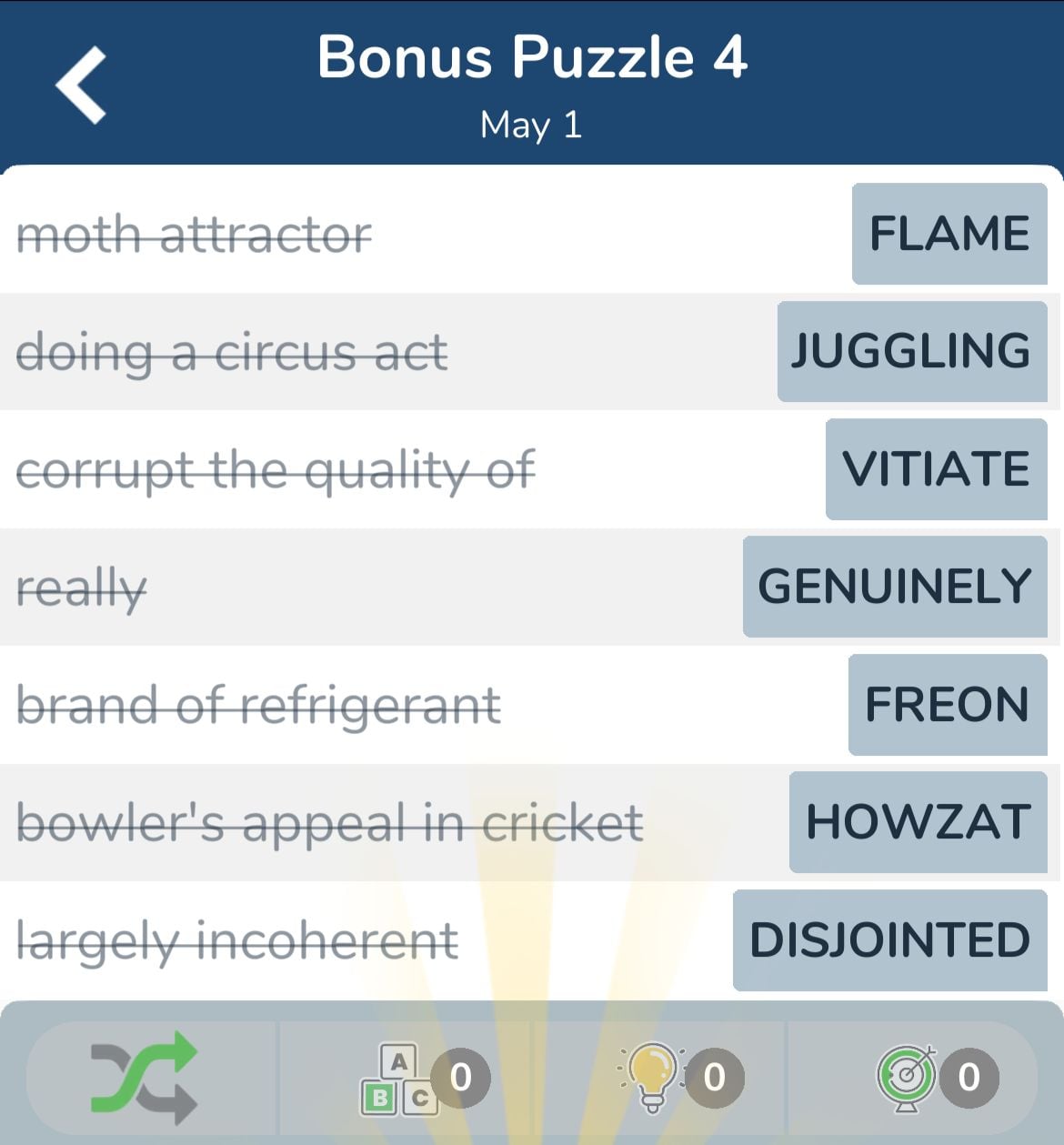 7 Little Words May 1 2024 Bonus 4