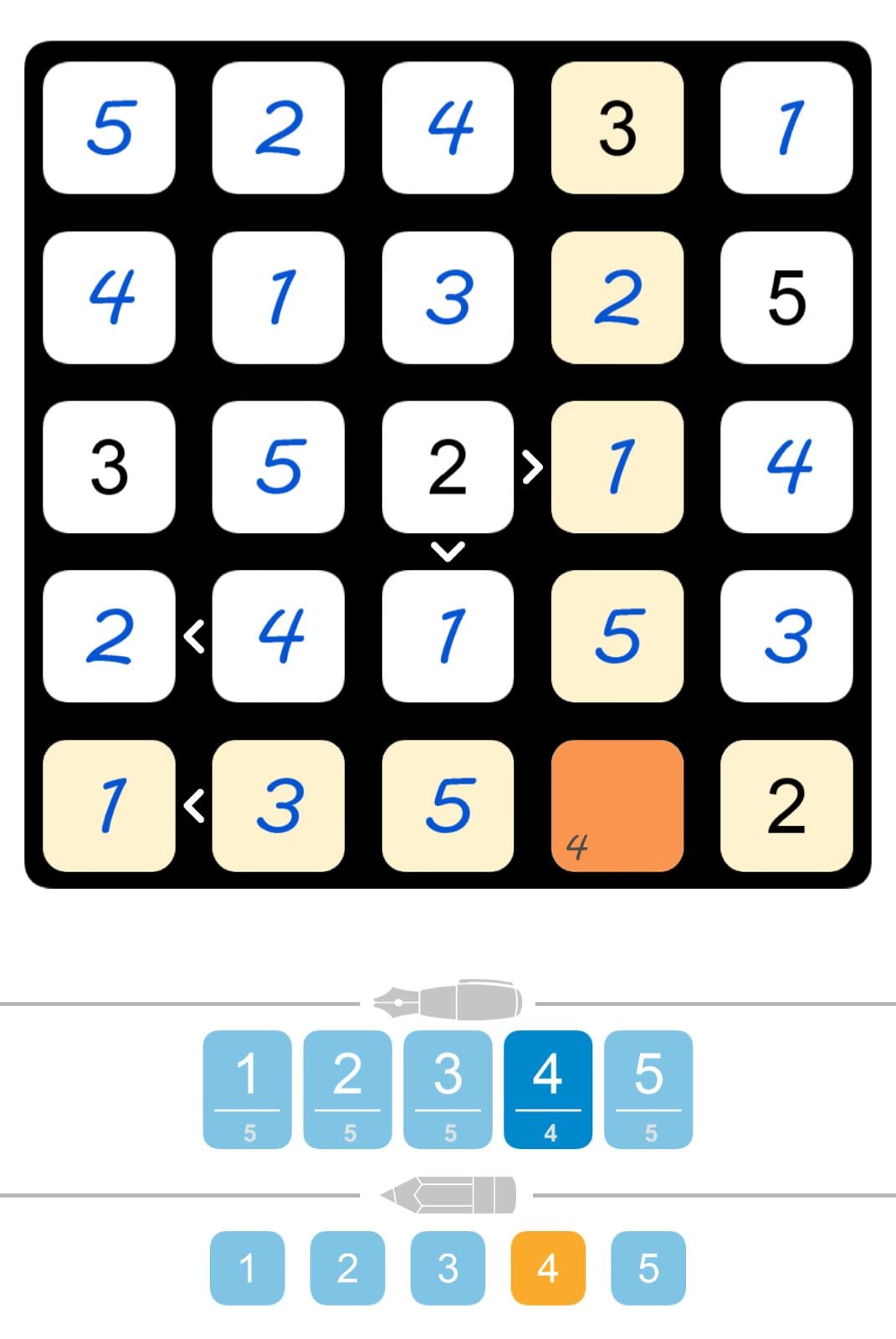 Puzzle Page Futoshiki April 23 2024