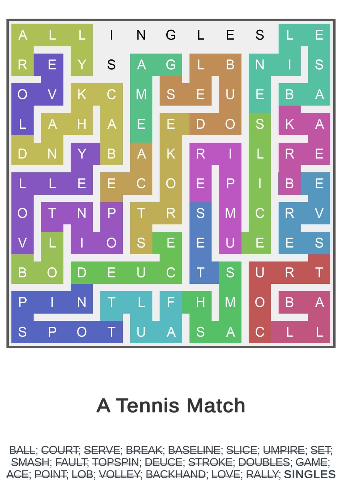 Puzzle Page Word Snake April 13 2024