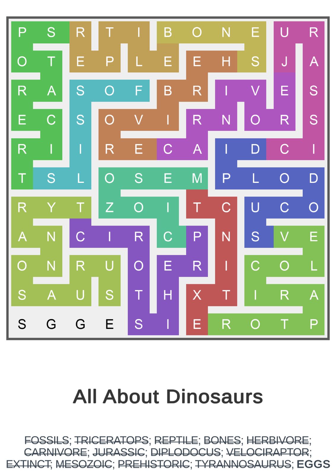 Puzzle Page Word Snake April 20 2024