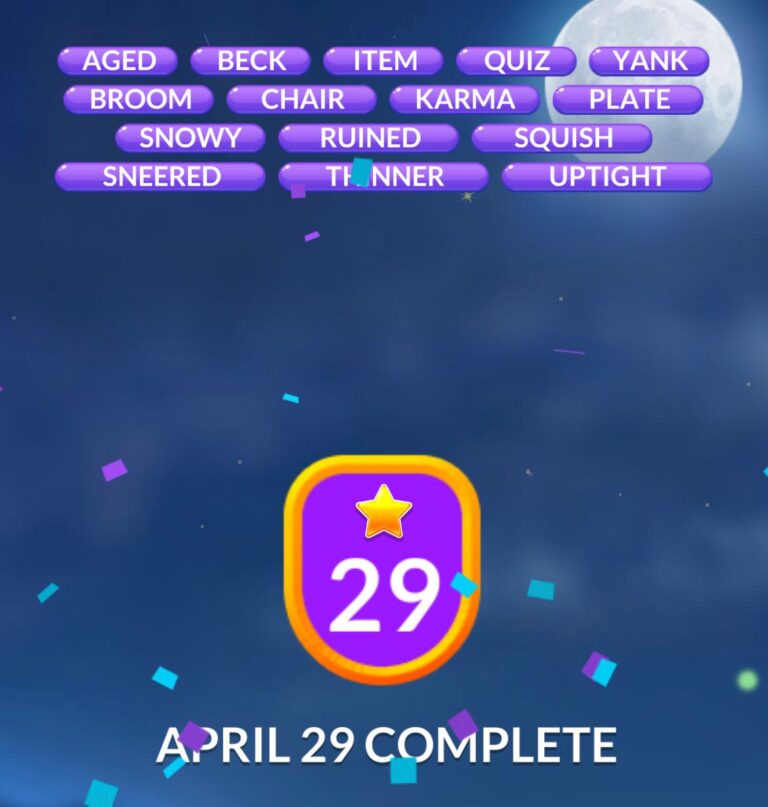 Word Stacks Daily Puzzle April 29 2024 Answers