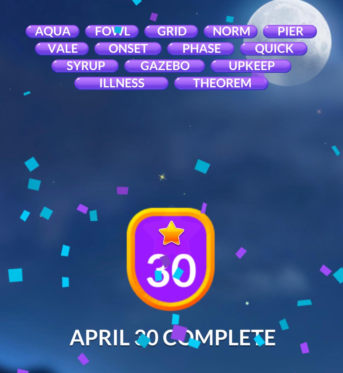 Word Stacks Daily Puzzle April 30 2024