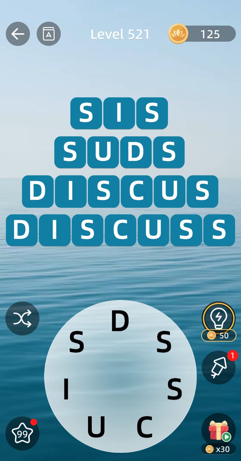Zen Word Level 521 Answers