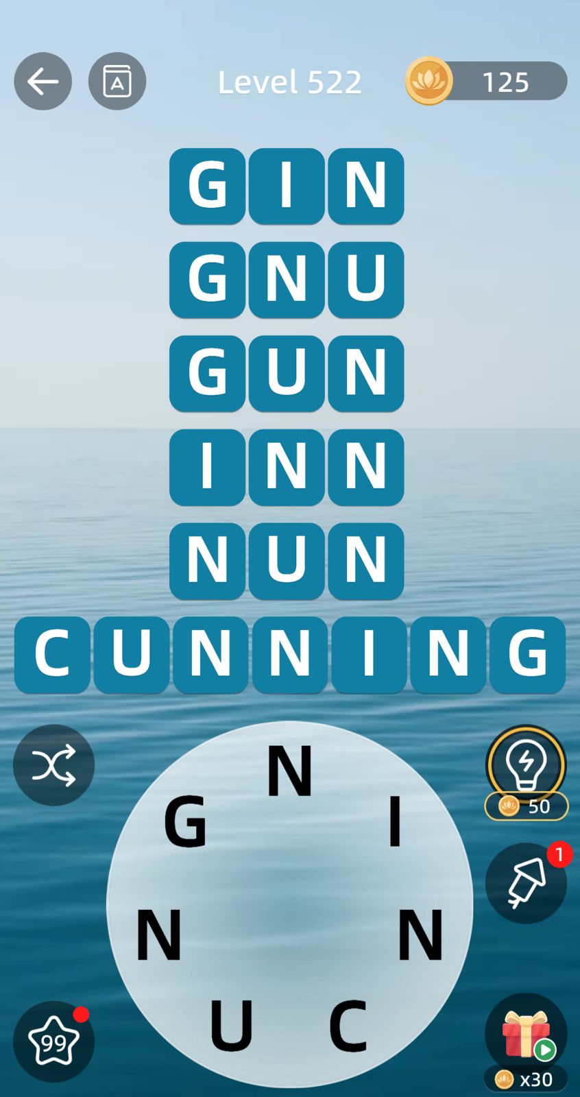 Zen Word Level 522 Answers